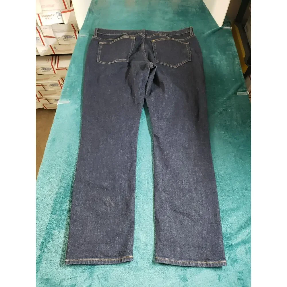 J.Crew Jeans Size 36x30 Mens Blue Denim Pant Stretch Dark Mid Rise Slim Straight